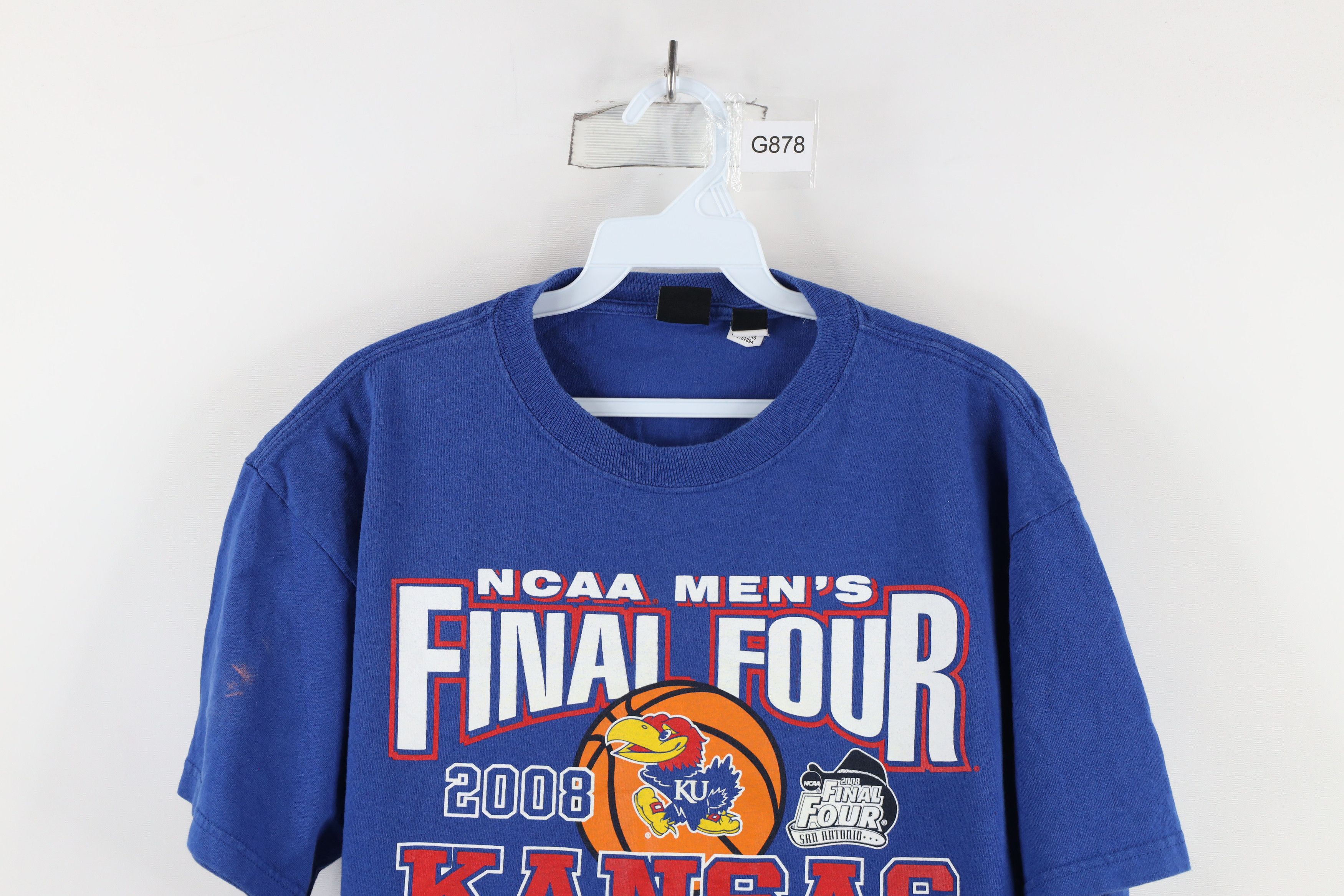 Vintage Vintage Y2K Four Kansas University Basketball T-Shirt Blue Size US L / EU 52-54 / 3 - 2 Thumbnail