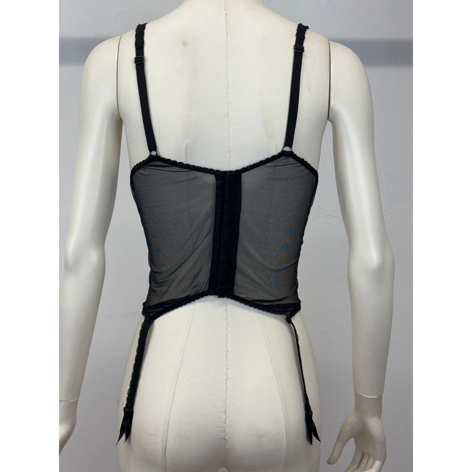 Roberto Cavalli A/W2003 Roberto Cavalli floral mesh corset bustier Size M / US 6-8 / IT 42-44 - 6 Thumbnail
