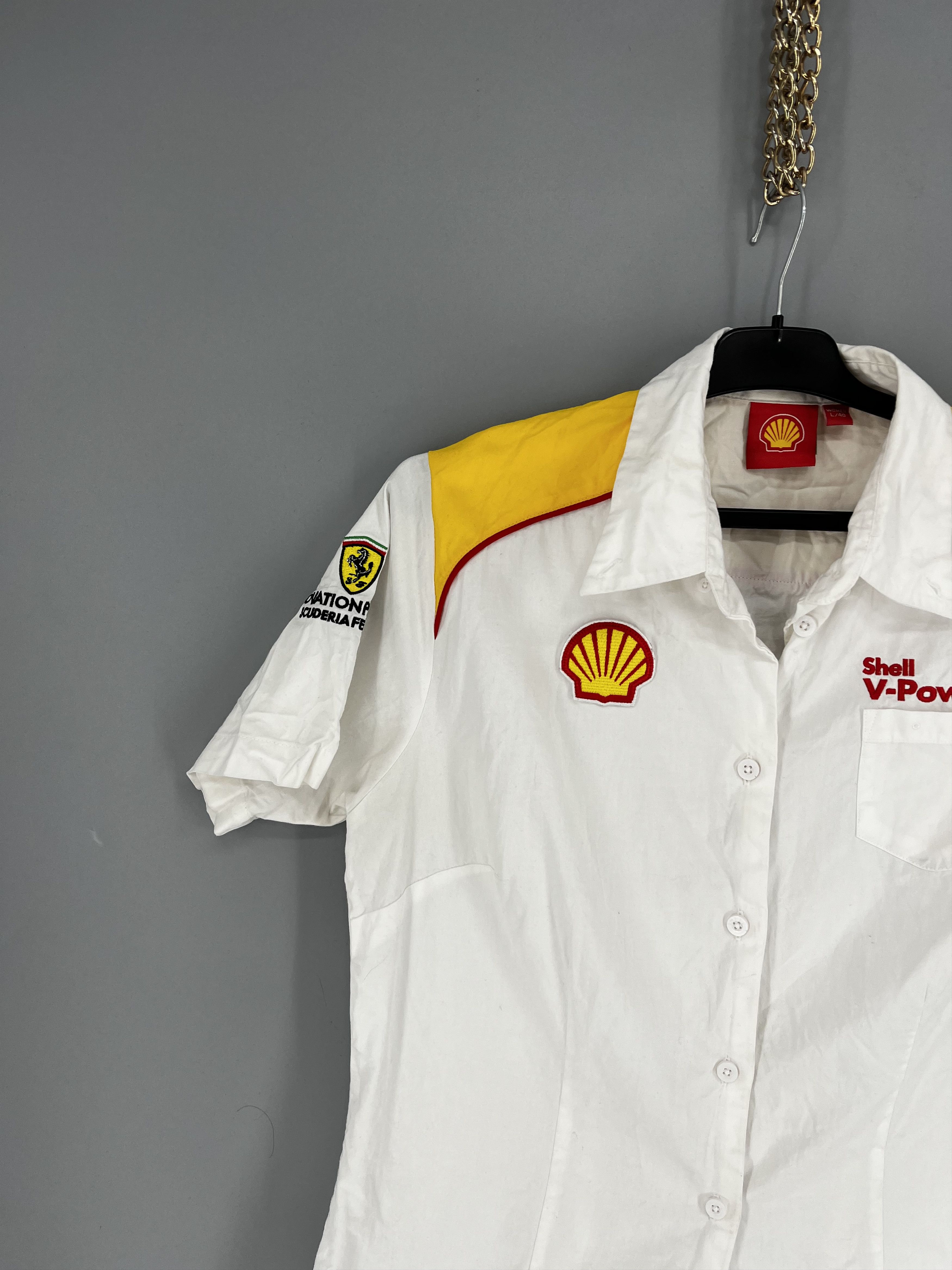 Formula 1 FERRARI T SHIRT JERSEY RACING FORMULA ONE SHELL OFFICIAL Size L / US 10 / IT 46 - 4 Thumbnail