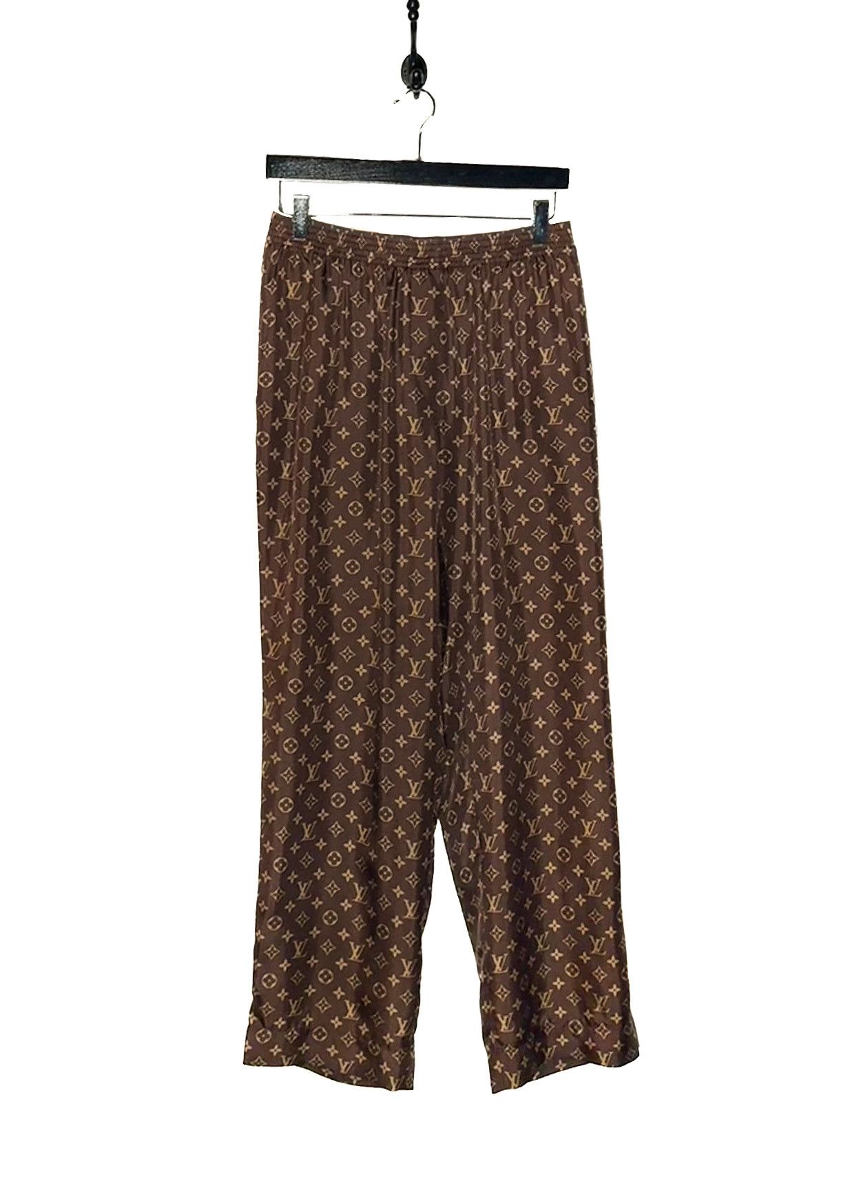 Louis Vuitton Louis Vuitton Brown Monogram Silk Jogger Pants Size 28" / US 6 / IT 42 - 1 Thumbnail