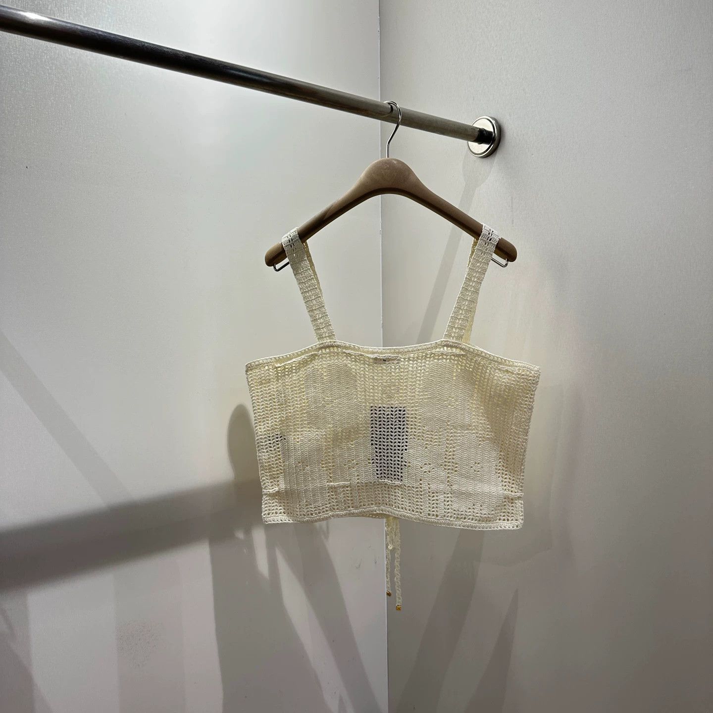 Celine Celine may495 Triomphe Crochet Camisole L Cotton Size L / US 10 / IT 46 - 2 Thumbnail