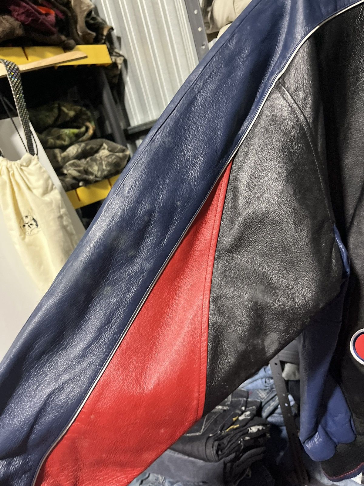 MLB × Vintage Crazy Vintage 90s Cleveland Indians MLB Leather Jacket RARE Size US XL / EU 56 / 4 - 10 Thumbnail