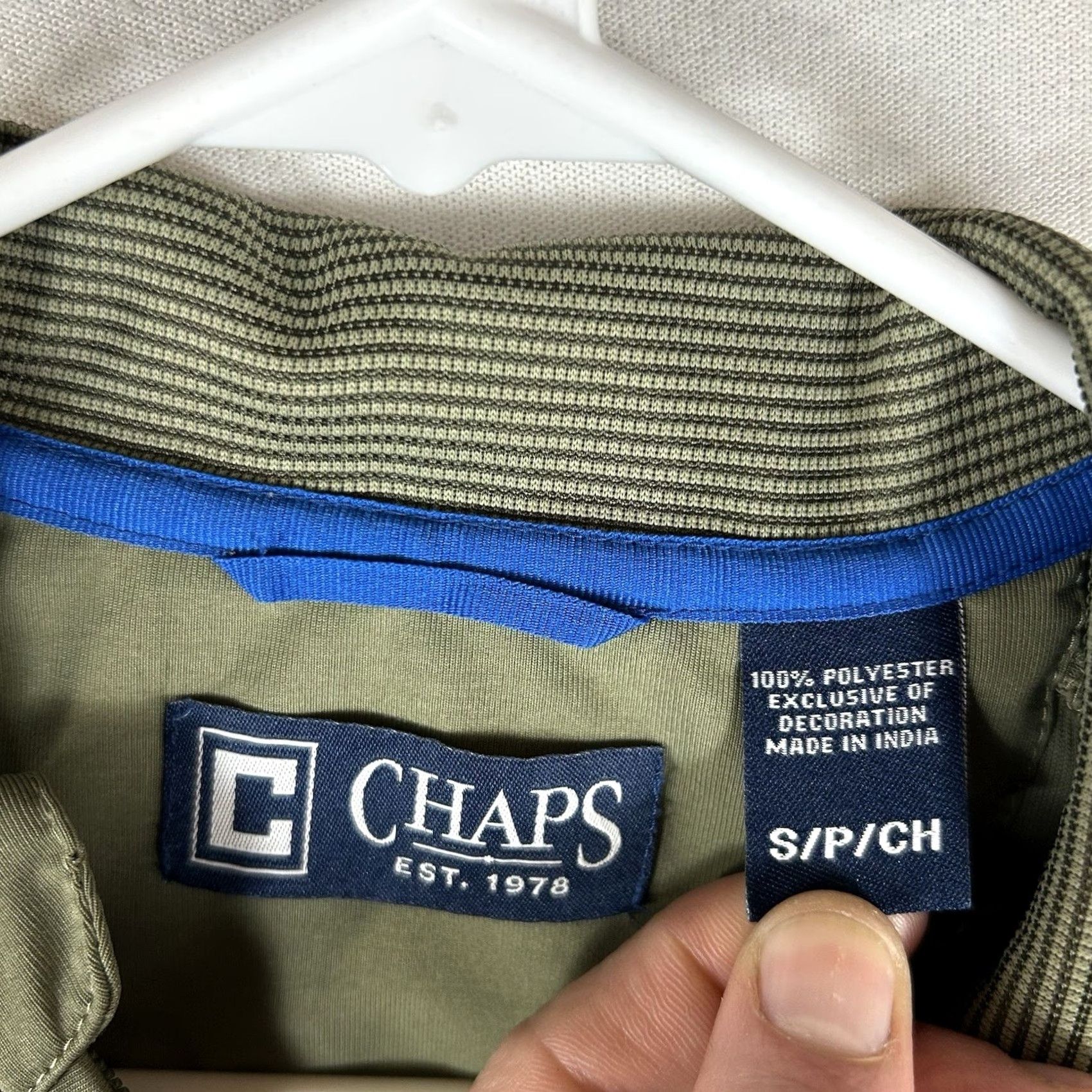 Chaps Chaps 1/4 Zip Pullover Sweatshirt Mens Small Green Long Sleeve Casual Top Pocket Size US S / EU 44-46 / 1 - 3 Thumbnail