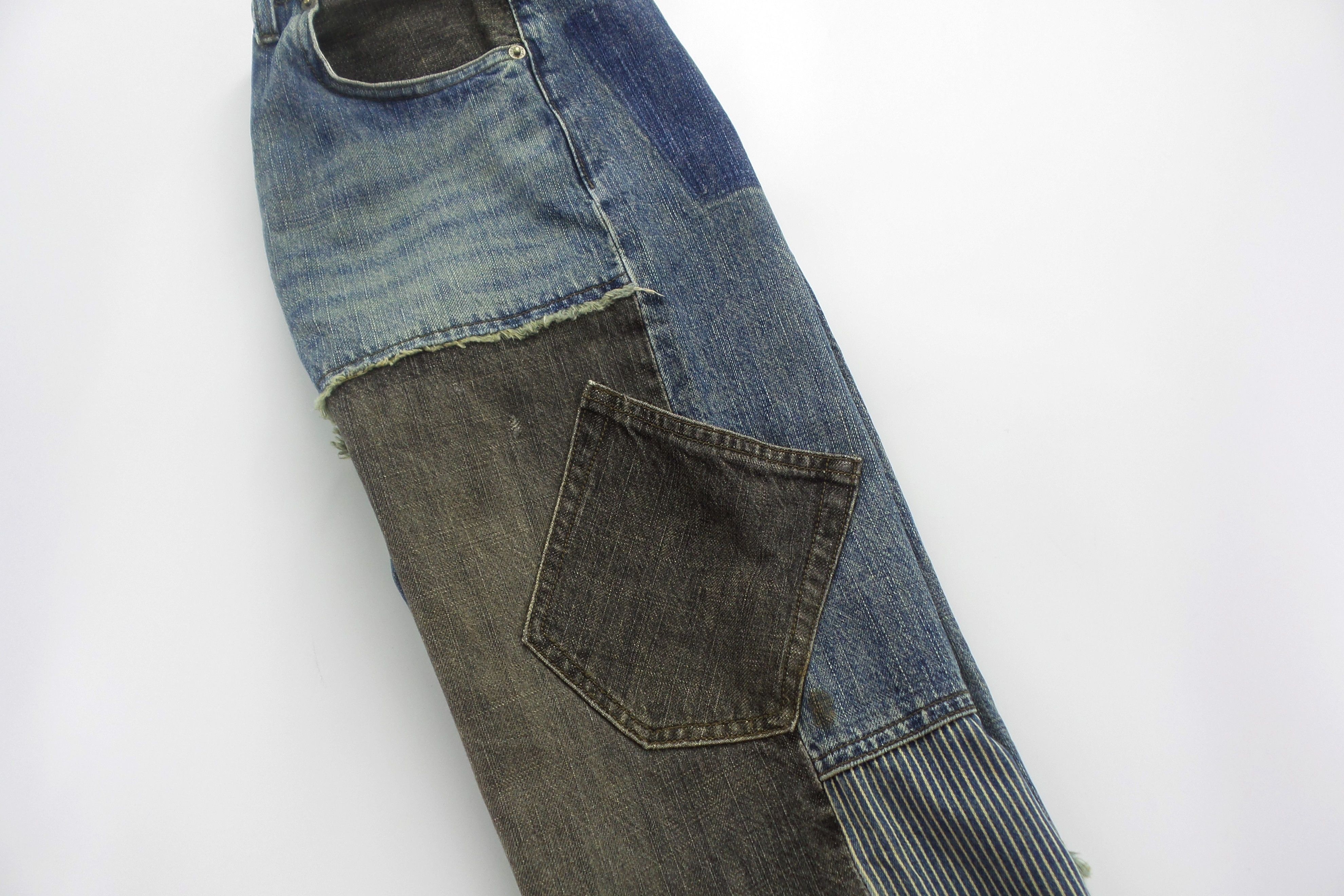 PPFM PPFM Reconstructed Denim Patchwork Jeans W31xL39 Size US 31 - 13 Thumbnail