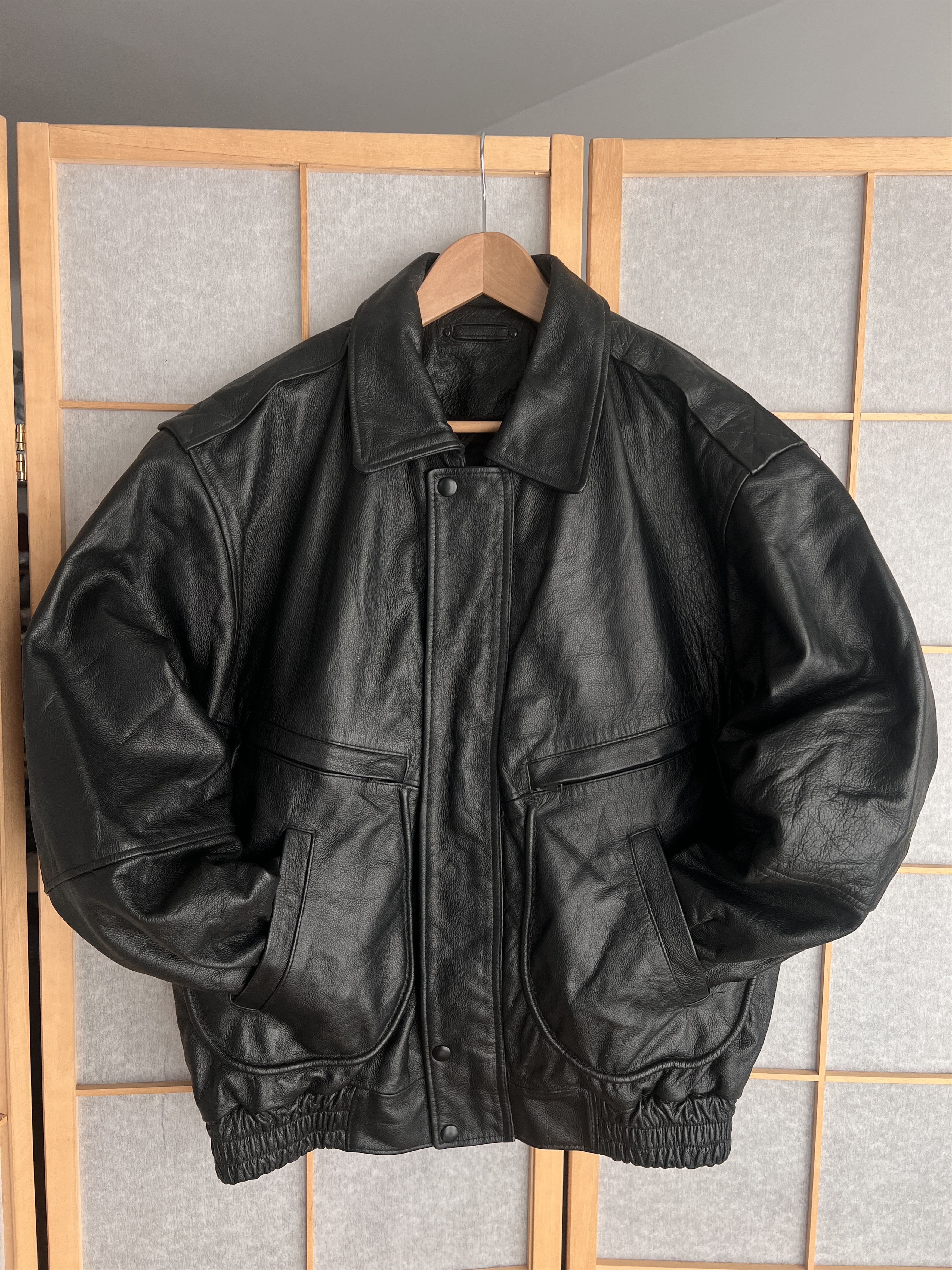Diesel Vintage Rare Diesel Y2K Leather Bomber Jacket 80s