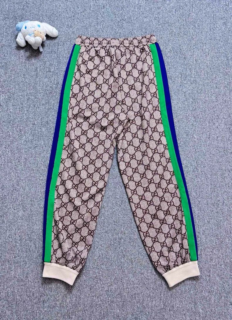 Gucci Gucci SizeS Color-matched old flower full logo sports trous Size US 27 - 2 Thumbnail