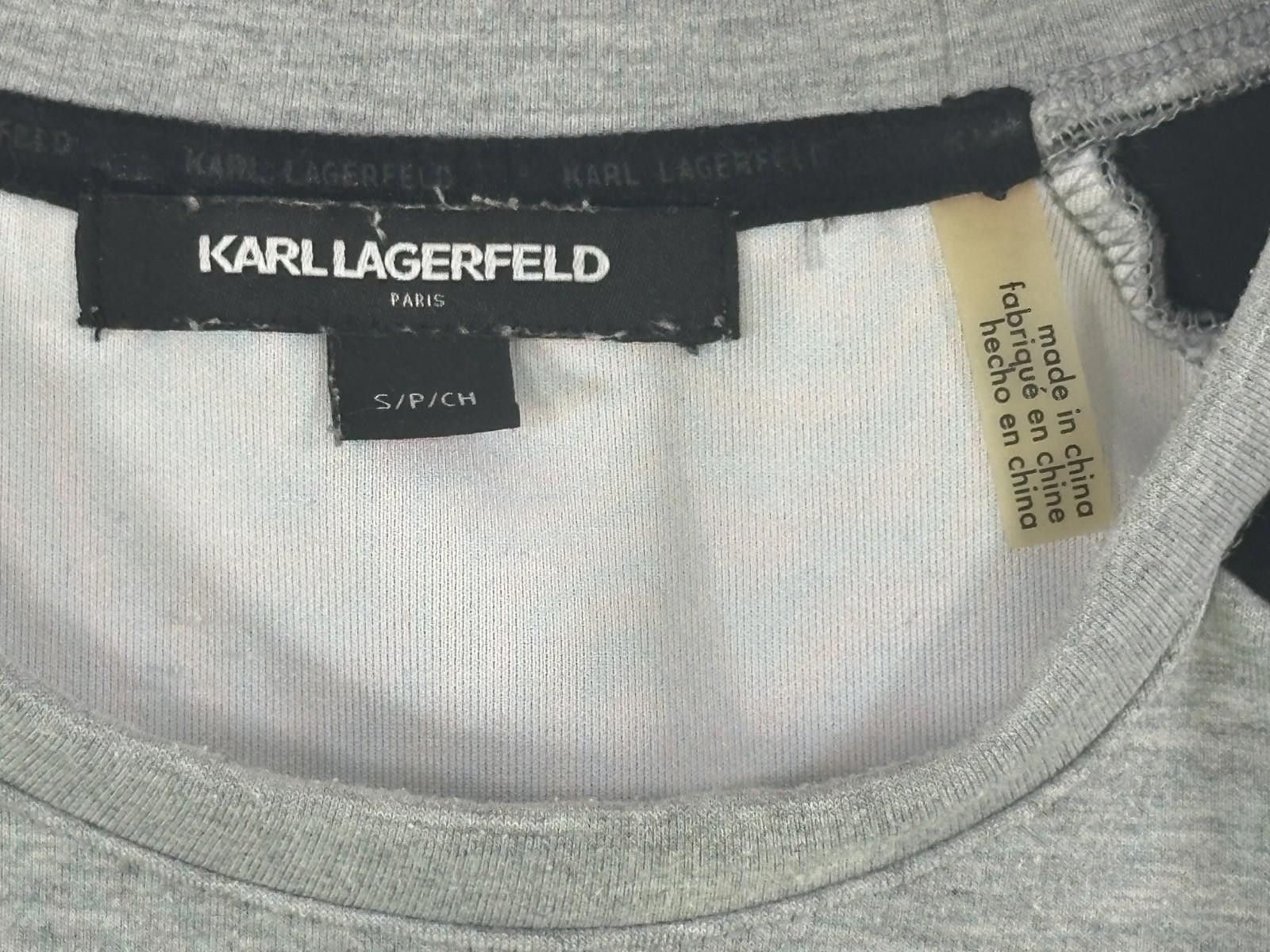Karl Lagerfeld Karl Lagerfeld Men's Gray/Black Logo Fleece Pullover Size US S / EU 44-46 / 1 - 9 Thumbnail