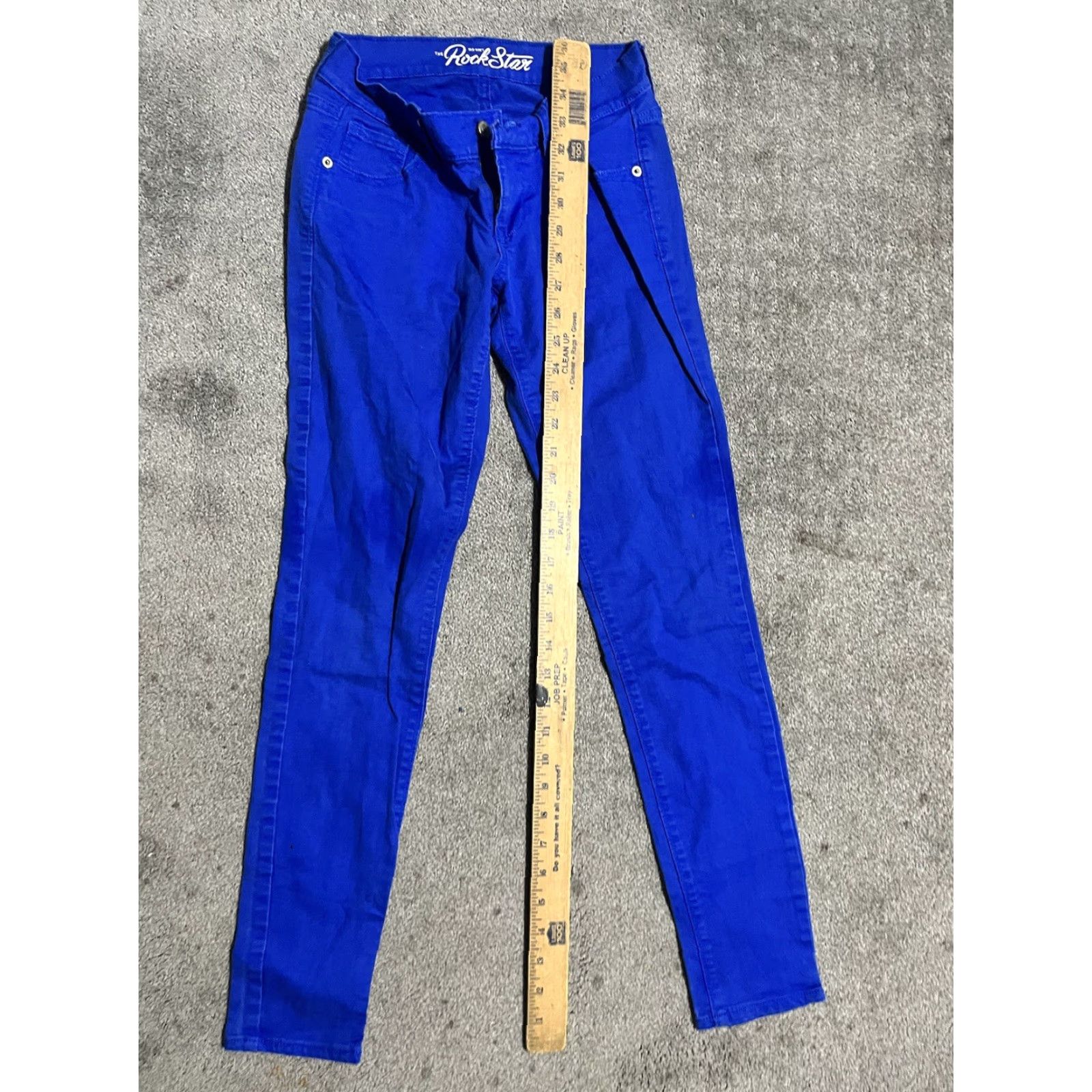 Old Navy Old Navy Womens Mid Rise Rockstar Super Skinny Royal Blue Jeans Size 2 Size 26" / US 2 / IT 38 - 6 Thumbnail