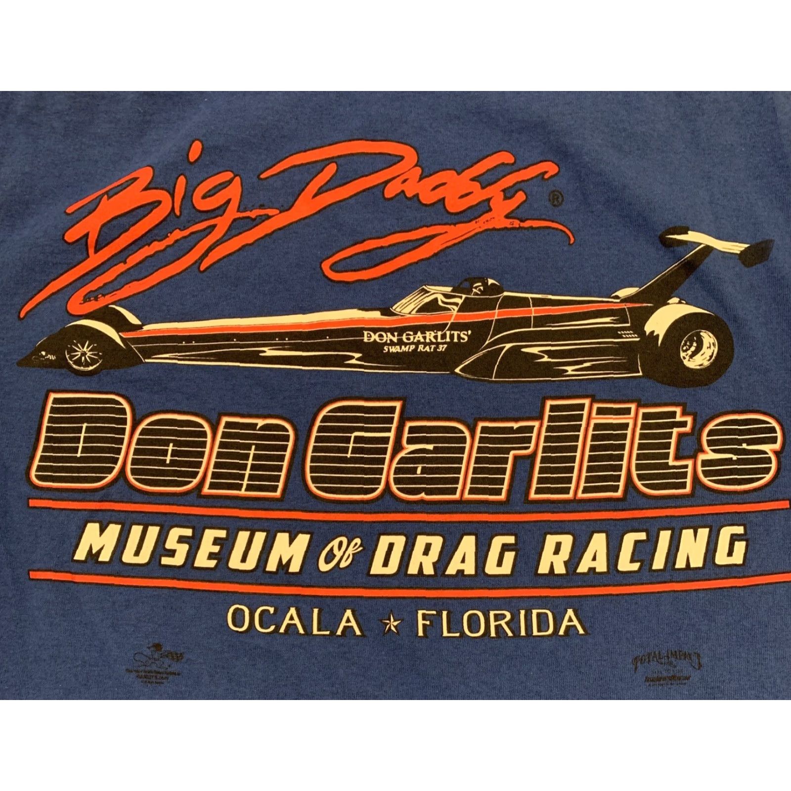 Vintage VINTAGE Big Daddy Don Garlits T Shirt Drag Racing Museum Amp Up Electric Size S Blue Mens Shirt Regular fit 100% Cotton Graphic Logo Unknown Decade Size US S / EU 44-46 / 1 - 4 Thumbnail