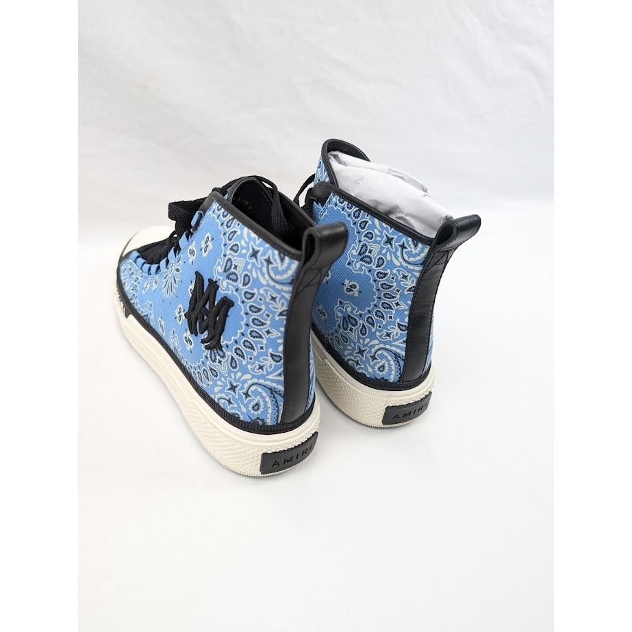 Amiri o1rshd1 Q:2 / Bandana Ma Court Hi-Top Sneakers Carolina Blue Size US 13 / EU 46 - 17 Thumbnail