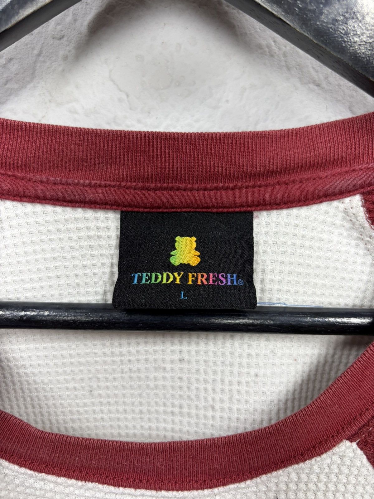 Teddy Fresh Archive Raglan Longsleeve The World Is Fucked Embroidered LG Size US L / EU 52-54 / 3 - 13 Thumbnail
