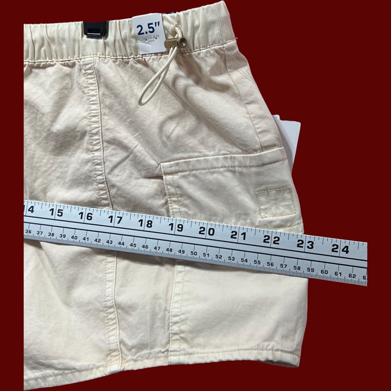 Arizona Jean Co. Arizona - Women's Low Rise Pull-On Short Juniors - Beige - L Size 37" - 6 Thumbnail