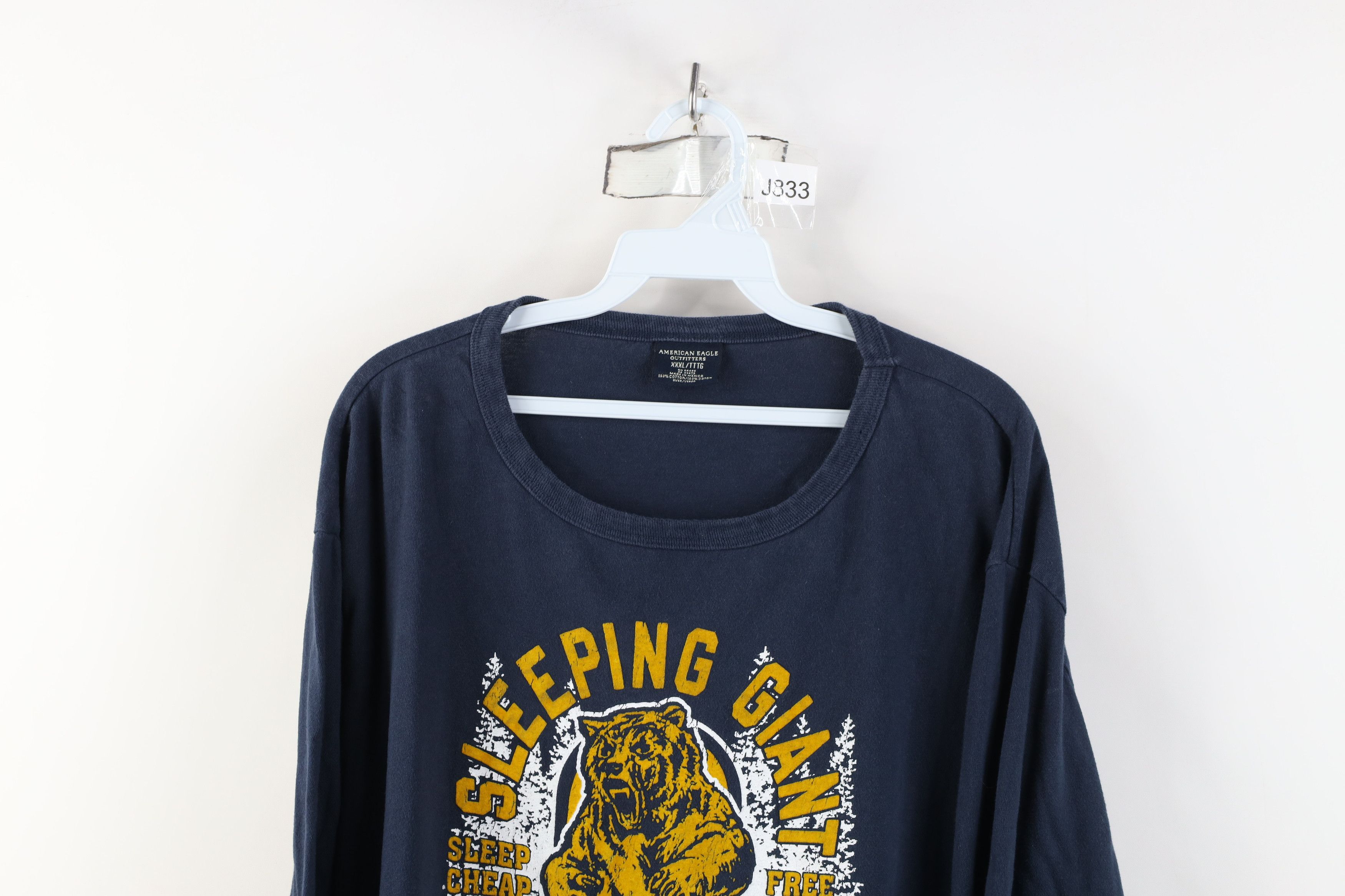 American Eagle Outfitters Vintage Y2K American Eagle Bear Long Sleeve T-Shirt Blue Size US XXL / EU 58 / 5 - 2 Thumbnail
