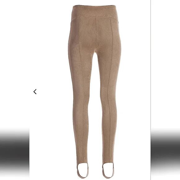 Boston Proper Faux Suede Stirrup Legging Fall Neutral Party Spring Travel Size 26" / US 2 / IT 38 - 4 Thumbnail