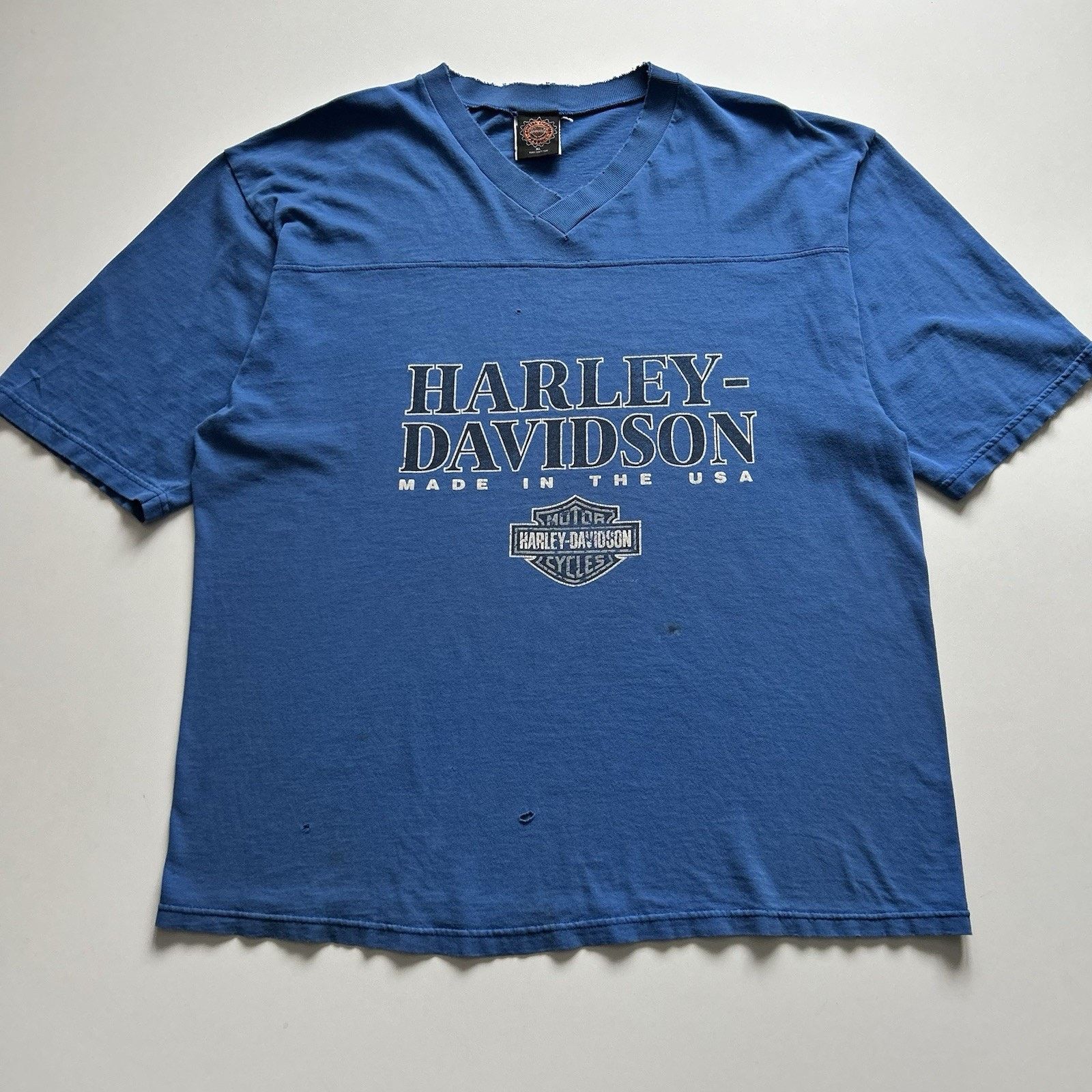 Harley Davidson × Vintage Vintage 90s Harley Davidson Shirt V Neck XL Made In The USA Size US XL / EU 56 / 4 - 1 Thumbnail
