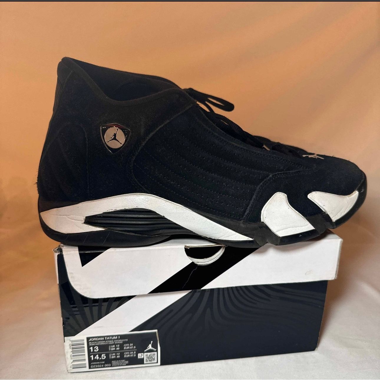 Jordan Brand × Nike Size 13 - Nike Air Jordan 14 Retro Black White Men's Shoes Size US 13 / EU 46 - 1 Thumbnail