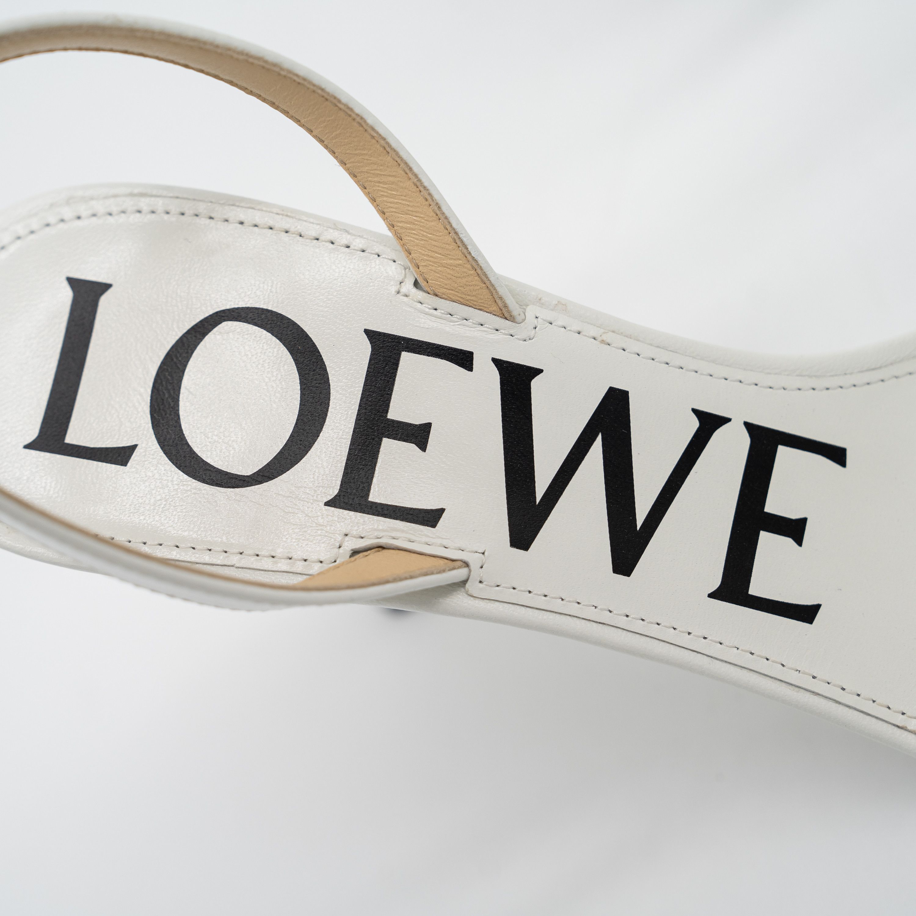 Loewe Loewe Petal Daisy Sandals 90mm White Leather Strap Size US 9 / IT 39 - 9 Thumbnail
