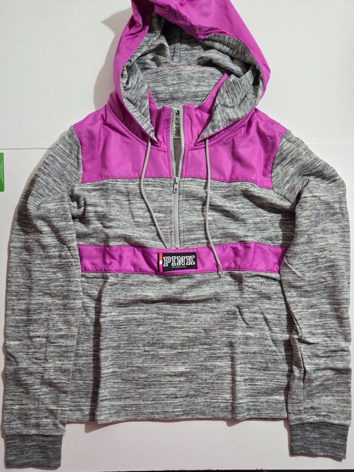 Designer Victoria's Secret PINK Part Anorak Windbreaker Half Zip NEW Size L / US 10 / IT 46 - 1 Thumbnail