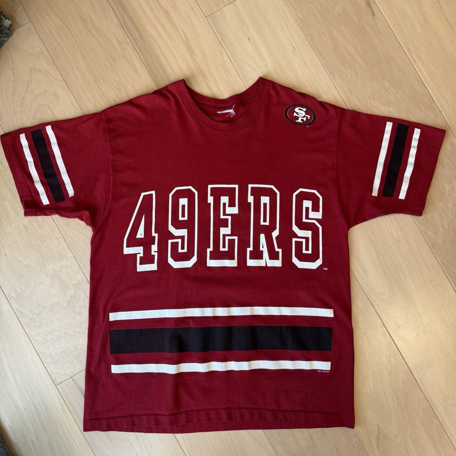 Salem Sportswear × Vintage Vintage San Francisco 49ers Shirt Red 90s Salem Sportswear Size US XL / EU 56 / 4 - 2 Thumbnail
