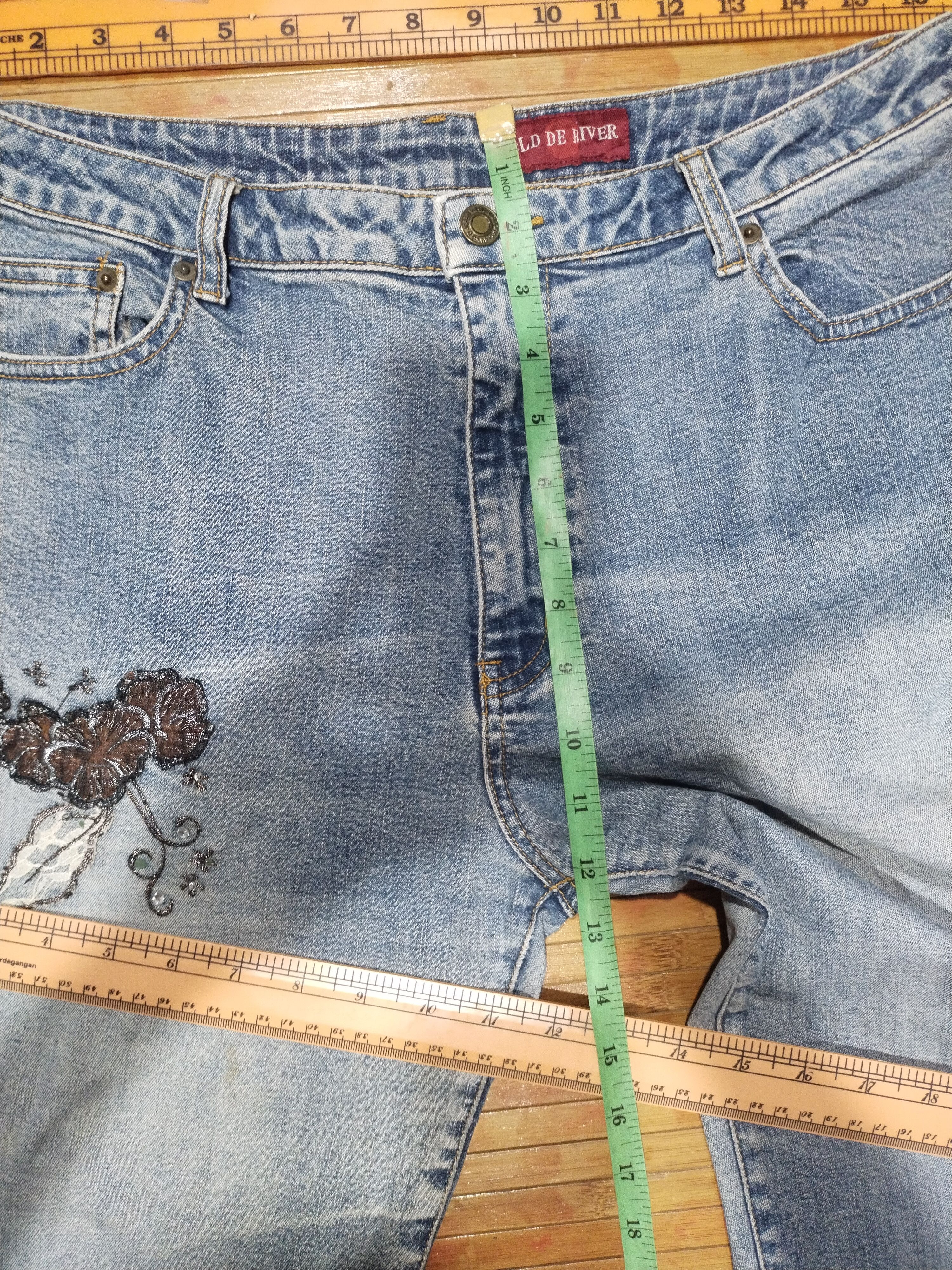 Other Old De River Jeans ' Baggy Style"Stretchable" Denim Sz 33" Size 33" - 8 Thumbnail