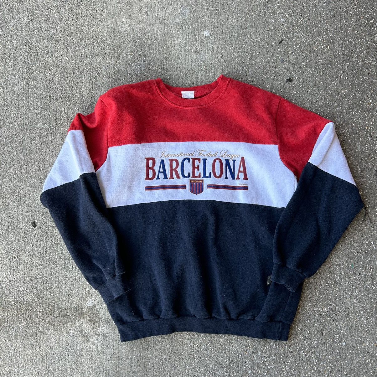 Vintage 90s Barcelona international football league sweatshirt Size US S / EU 44-46 / 1 - 1 Thumbnail
