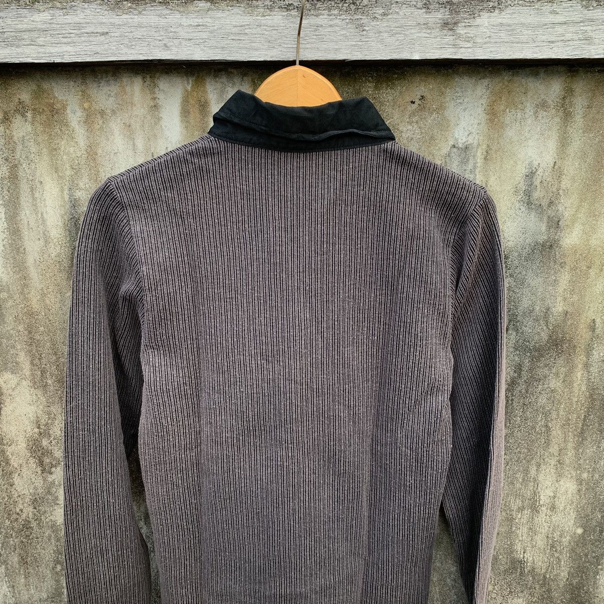 Japanese Brand JAPANESE CRAZY GOTHIC RIBBED COLLARED HENLEY BLESS SHIRT Size US M / EU 48-50 / 2 - 5 Thumbnail