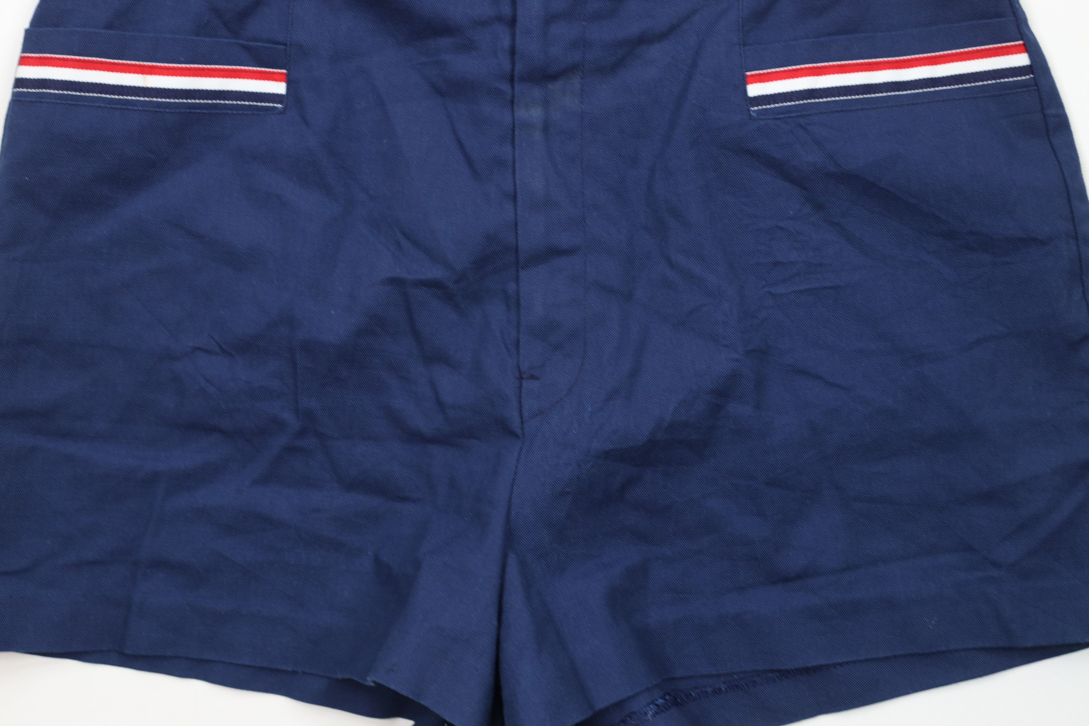 Vintage Vintage 70s Streetwear Above Knee Shorts Navy Blue USA Size 36" / US 14 / IT 50 - 3 Thumbnail