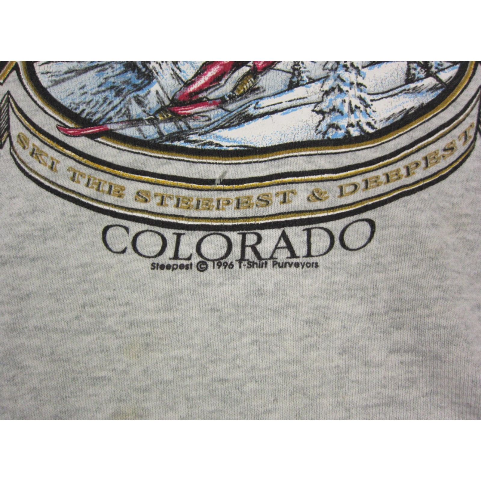 Fruit Of The Loom VINTAGE Fruit of the Loom Sweatshirt Mens 2XL Gray 90s Skiing Logo Pullover Crew Neck Casual/ Gym & Training Mens Size US XXL / EU 58 / 5 - 5 Thumbnail