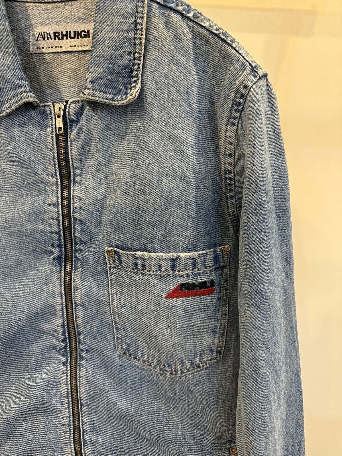 Rhude × Zara Zara Rhuigi Collab Denim Jacket Size US M / EU 48-50 / 2 - 3 Thumbnail