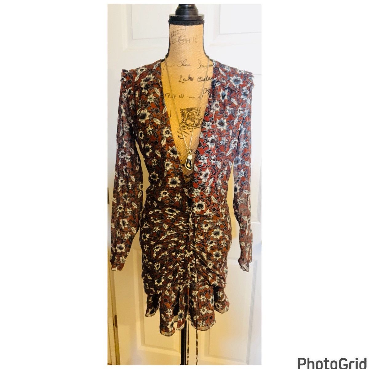 Veronica Beard Veronica Beard Floral Silk Dress Size XS / US 0-2 / IT 36-38 - 3 Thumbnail
