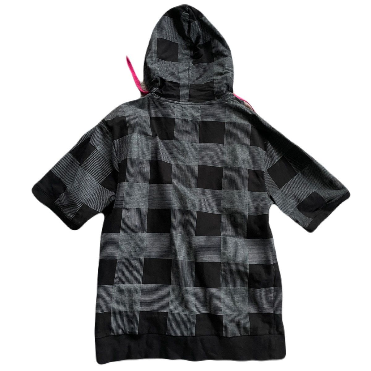If Six Was Nine 2000s Japanese archive Vkei Gyaruo Check Short Sleeve Hoodie Size US S / EU 44-46 / 1 - 4 Thumbnail