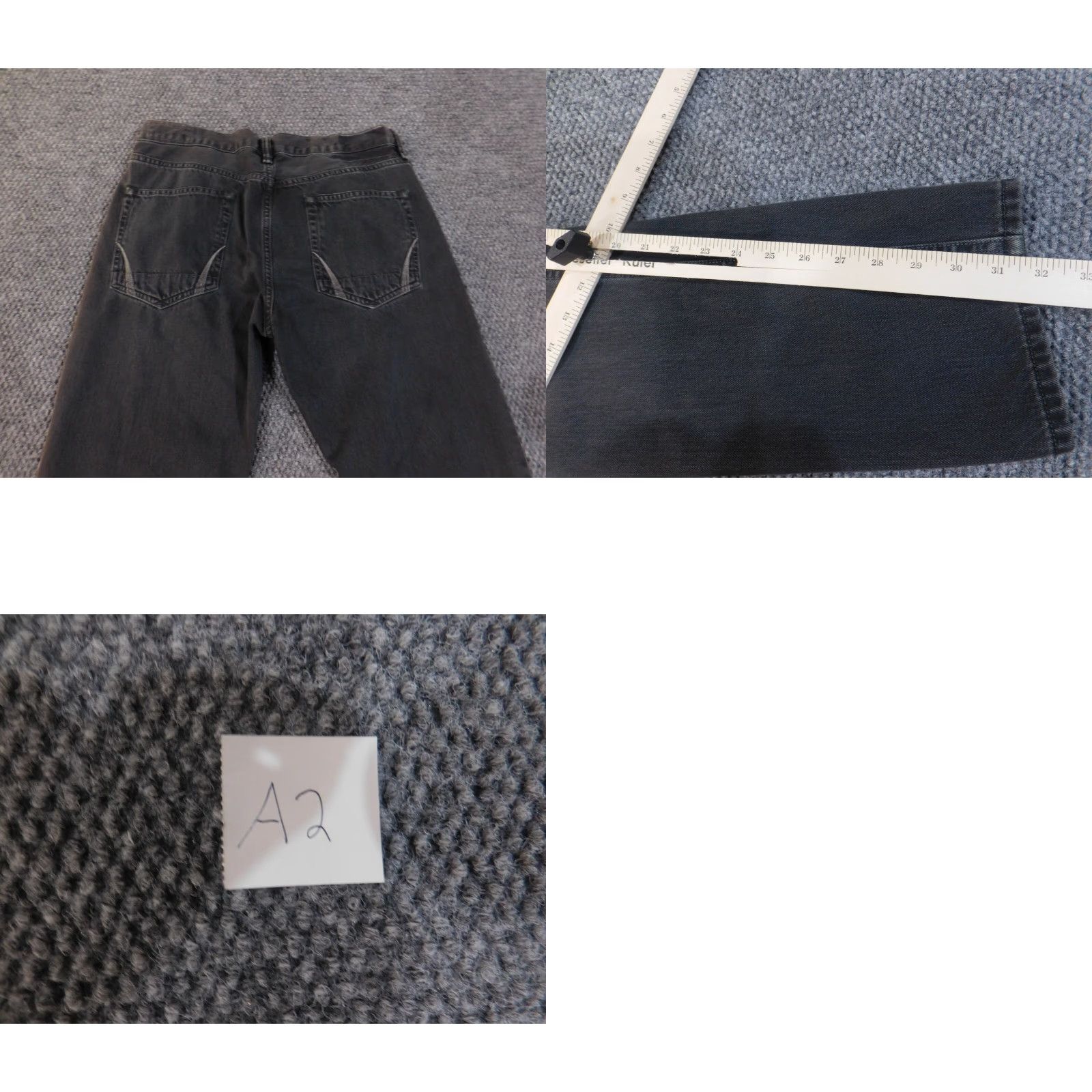 Allsaints AllSaints Jeans Men 32x30 Gray Denim Straight Middle Rise 30 Inseam Classic Fit Cowboy Pockets Zipper Closure Size US 32 / EU 48 - 8 Thumbnail