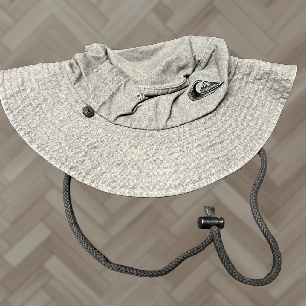 Quiksilver Quiksilver Bucket Hat Mens OSFA Gray Adjustable Breathable Outdoor Cap Sun Cover Cap Size ONE SIZE - 1 Thumbnail