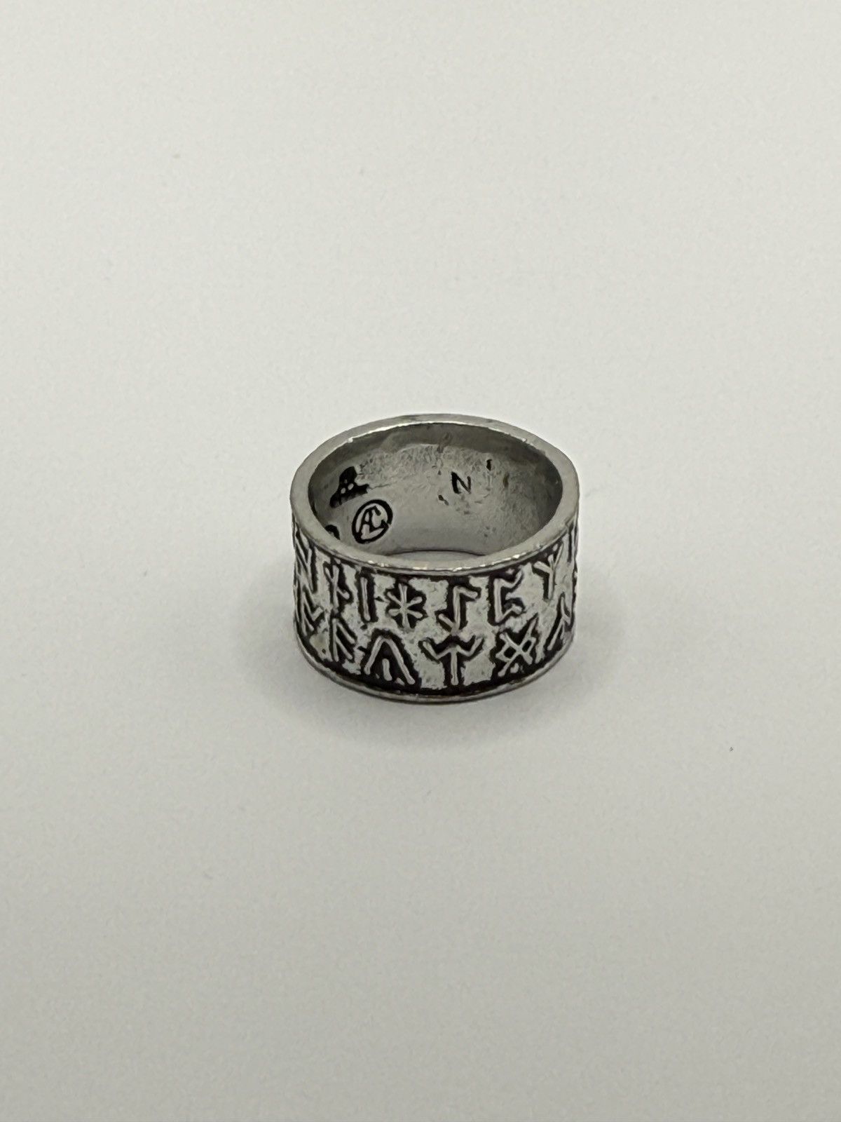 Seditionaries Rare archive Alchemy 1997 Rune ring biker/goth chrome erd Size ONE SIZE - 3 Thumbnail