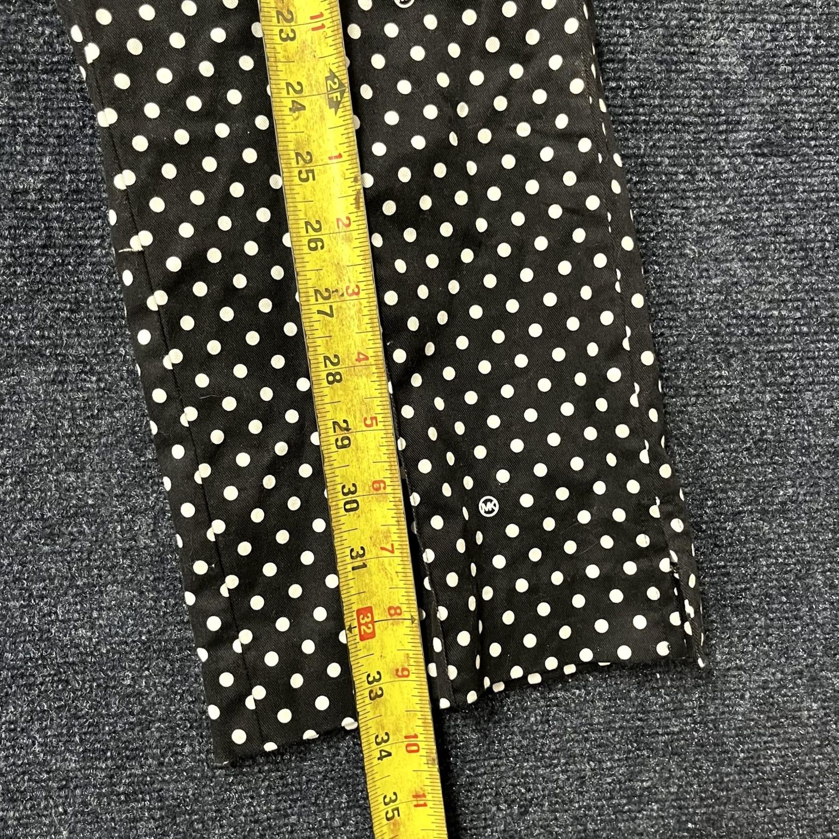 Michael Kors VINTAGE? No. Michael Kors Pants Womens 14 Black Cropped Straight Leg Ankle Polka Dot Size 36" / US 14 / IT 50 - 6 Thumbnail