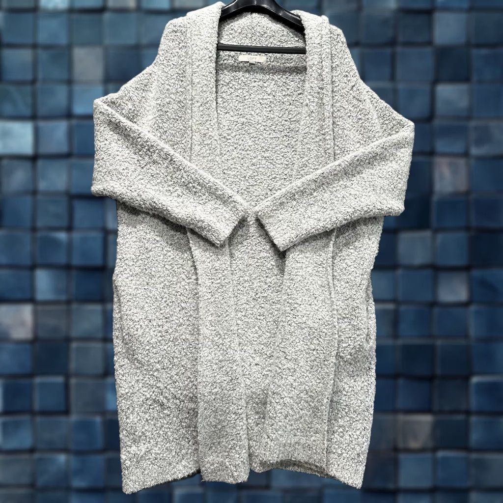 Loft LOFT Cardigan Sweater Womens L/XL Oversized Gray Open Front Wool Alpaca Blend Size XL / US 12-14 / IT 48-50 - 1 Thumbnail