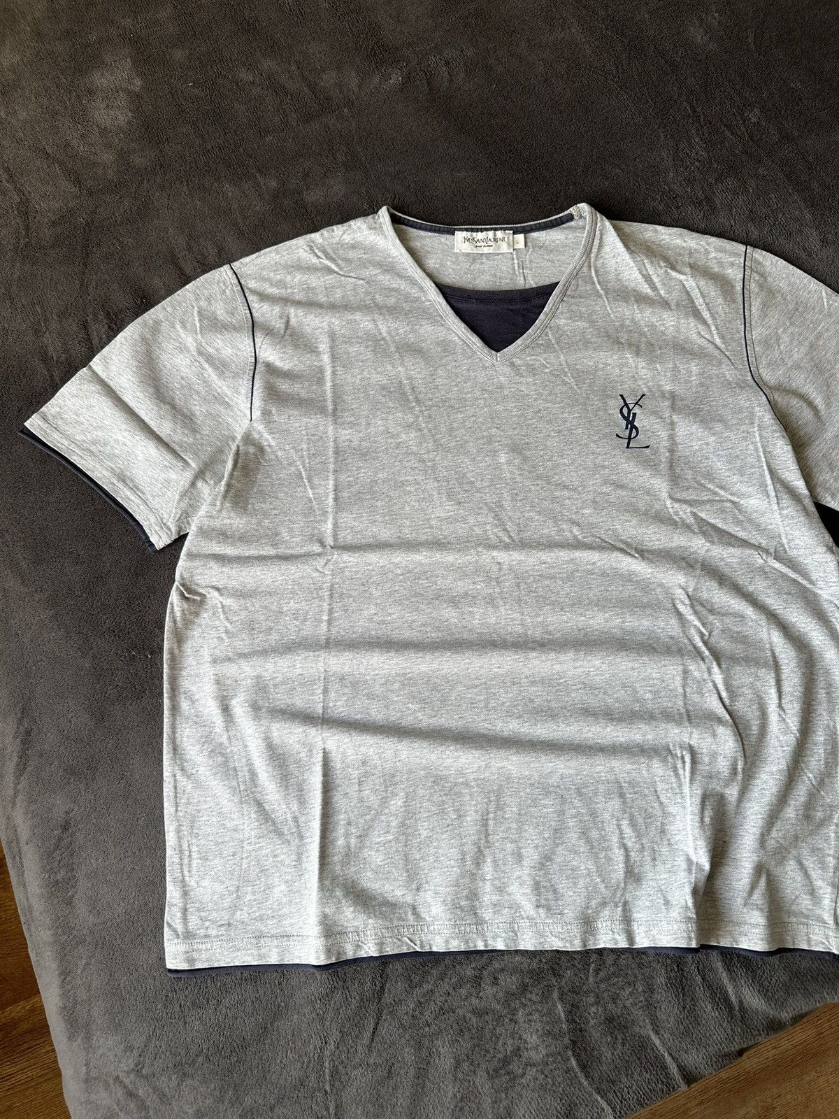 Vintage × Yves Saint Laurent Yves Saint Laurent YSL Vintage Y2K Streetwear T-Shirt Size US L / EU 52-54 / 3 - 2 Thumbnail