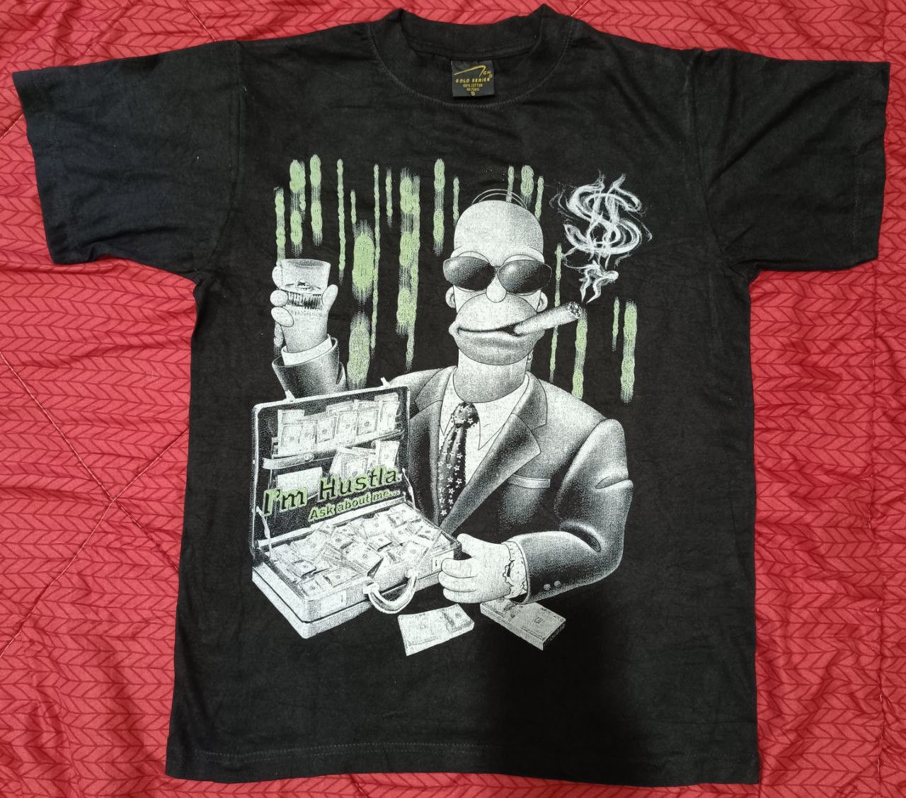 Japanese Brand Gold Series I'm Hustla T-Shirt Size US S / EU 44-46 / 1 - 1 Preview