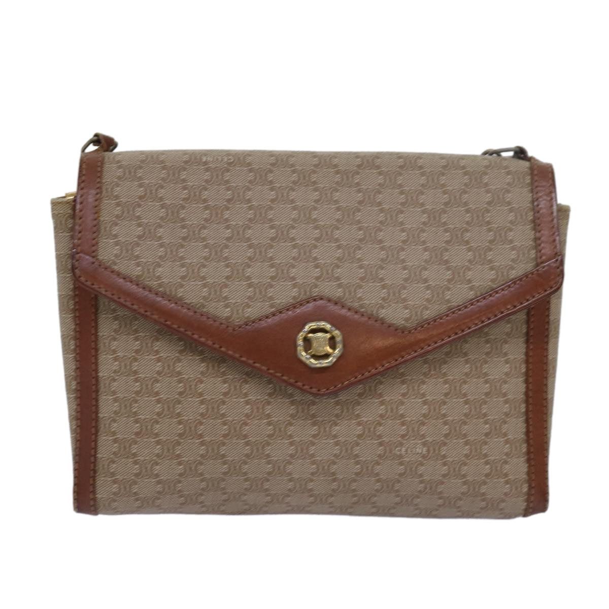 Celine CELINE Macadam Canvas Shoulder Bag Beige Size ONE SIZE - 2 Thumbnail