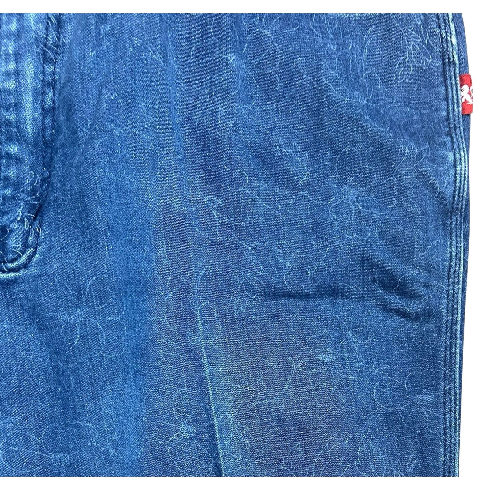Denime VINTAGE Braxton Women's Jeans 80s Floral Dark Wash Denim Sz 38 Blue 5-Pocket Comfort Stretch Straight Size 26" / US 2 / IT 38 - 7 Thumbnail
