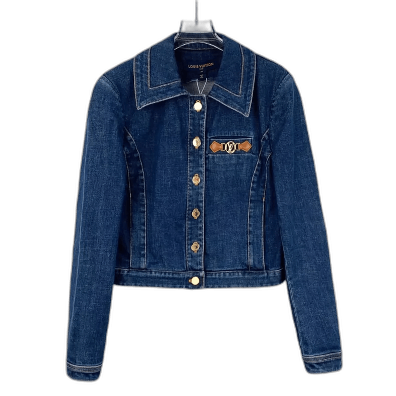 Louis Vuitton Louis Vuitton Denim Jacket with Logo Patch Size XS / US 0-2 / IT 36-38 - 1 Thumbnail