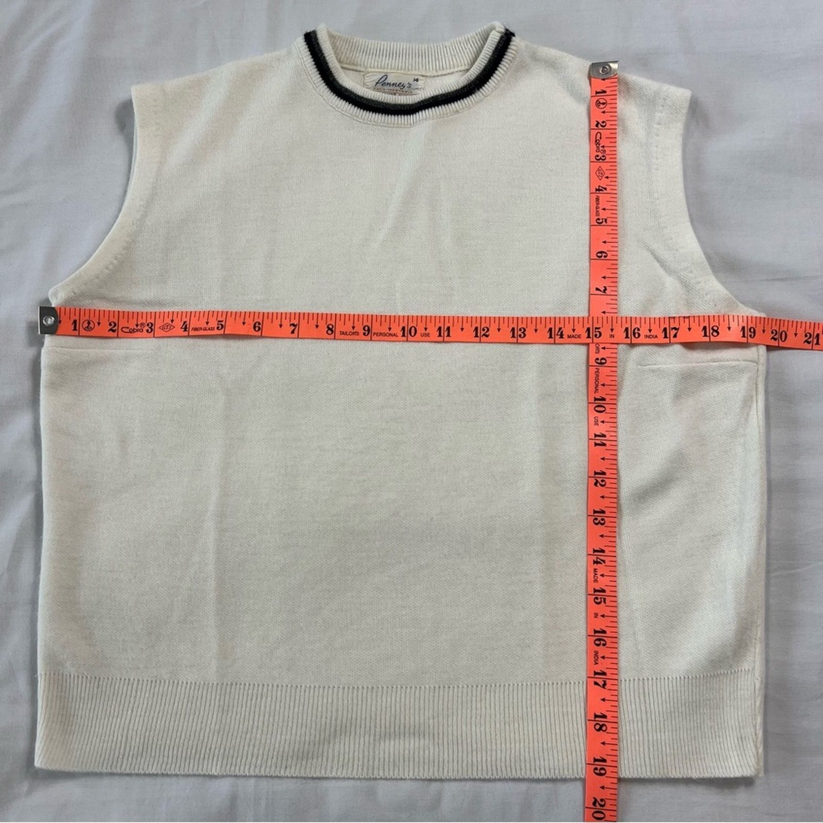 Other Penny's Women's Sweater Vest Crew Neck Cream Sleeveless Size M / US 6-8 / IT 42-44 - 5 Thumbnail
