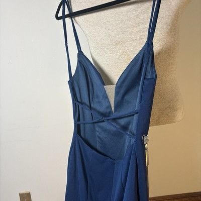 Other PROM/PAGEANT/FORMAL DRESS/GOWN Fits XS-S Navy Blue Train Size XS / US 0-2 / IT 36-38 - 9 Thumbnail