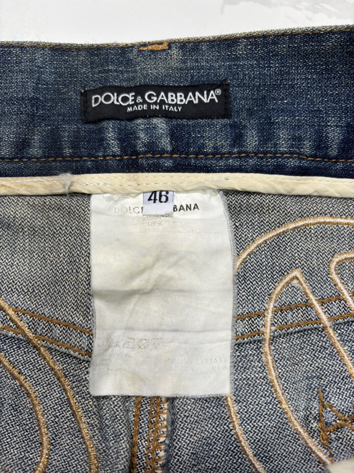 Dolce & Gabbana × Undercover Archived 🇮🇹 Dolce & Gabbana DG Distressed Denim Jeans Size US 34 / EU 50 - 12 Thumbnail