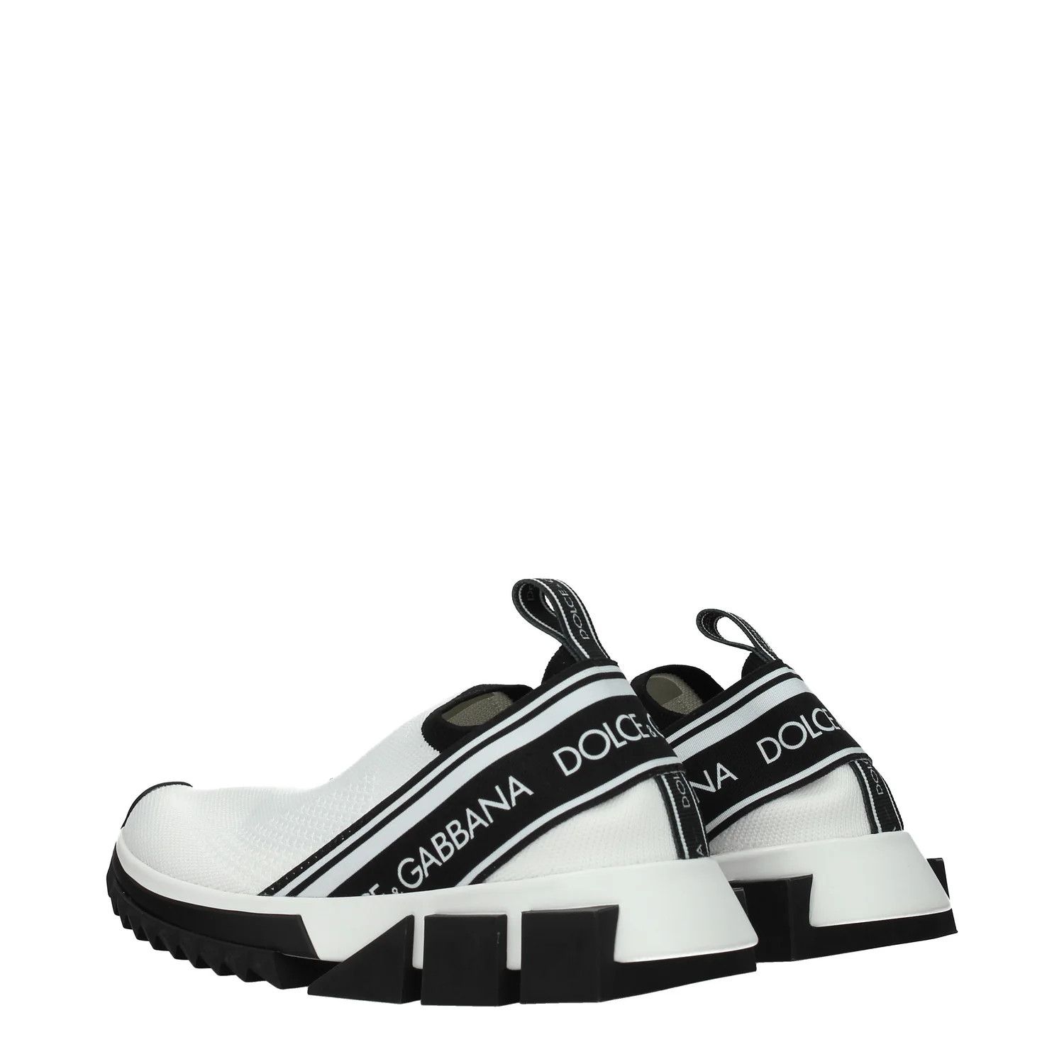 Dolce & Gabbana ob1o1e1124 Fabric Sneakers in White Black Size US 5 / IT 35 - 4 Thumbnail