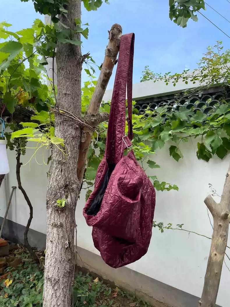 Kiko Kostadinov Hobo Bag in Red, Men's