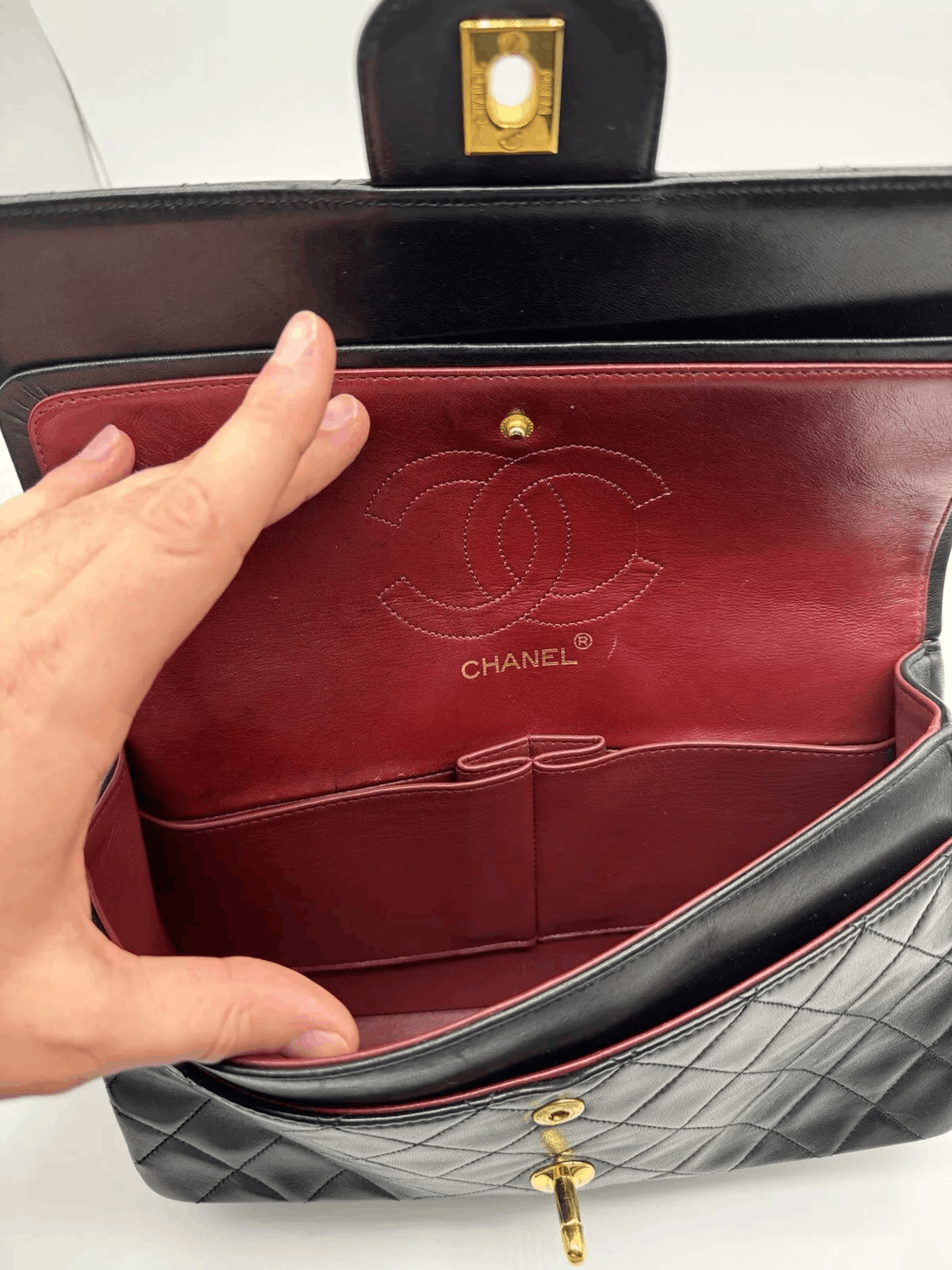 Chanel Chanel Double Flap Lamb Medium Size ONE SIZE - 14 Thumbnail