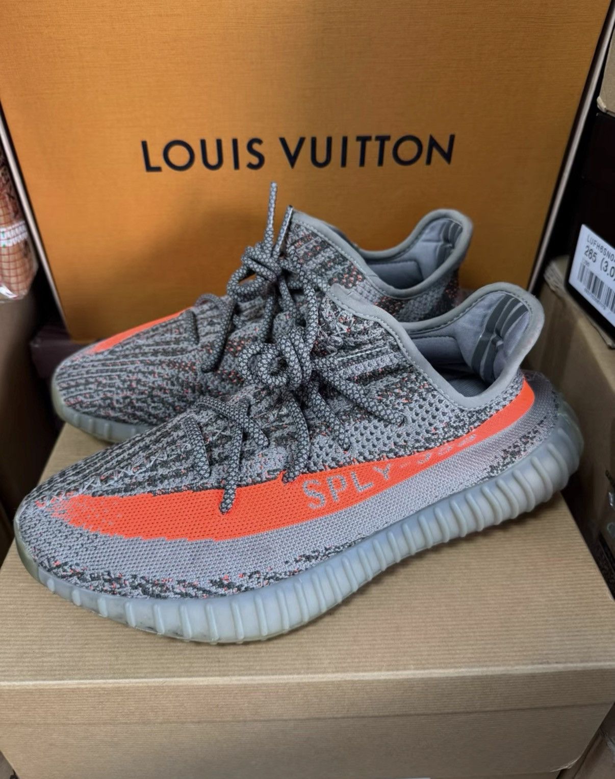 Adidas Adidas Yeezy 350 Grey Orange Reflective K37 Size US 10 / EU 43 - 3 Thumbnail