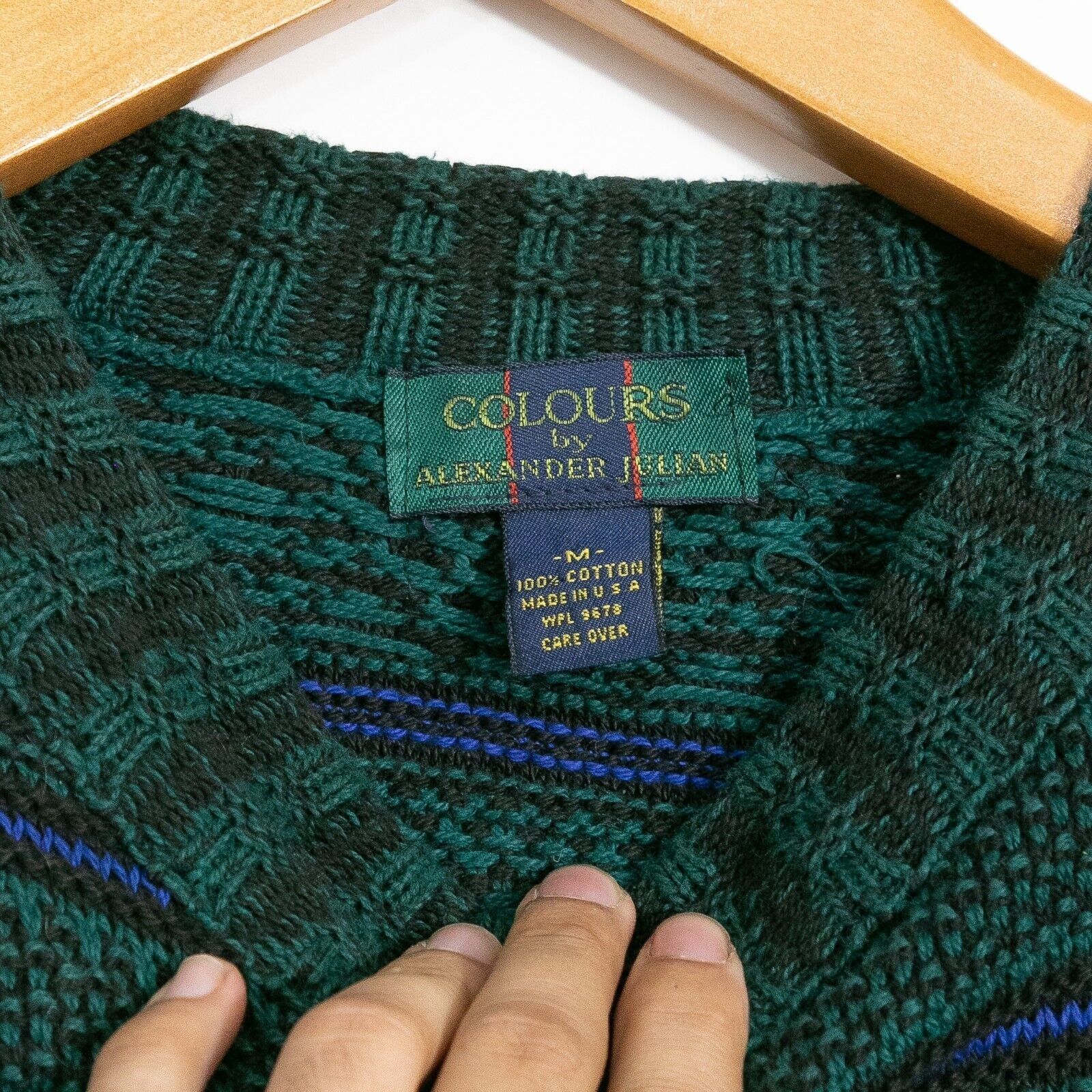 Alexander Julian × Vintage Vintage Colours Alexander Julian Cotton Knit Sweater Large Size US L / EU 52-54 / 3 - 3 Thumbnail