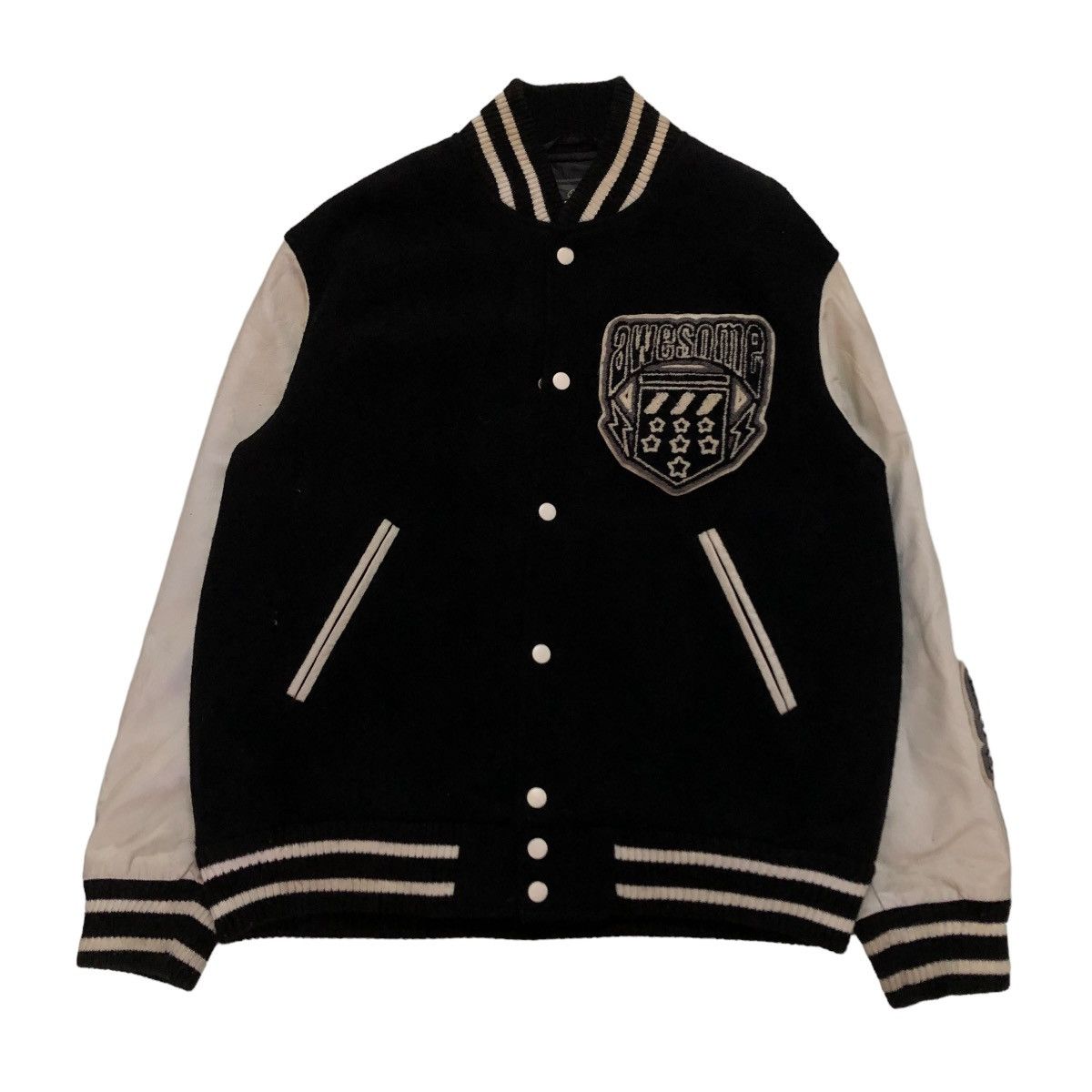 Hysteric Glamour 🔥VINTAGE VARSITY JACKET LEATHER ONBOARD EMBROIDERY BIG LOGO Size US M / EU 48-50 / 2 - 2 Thumbnail